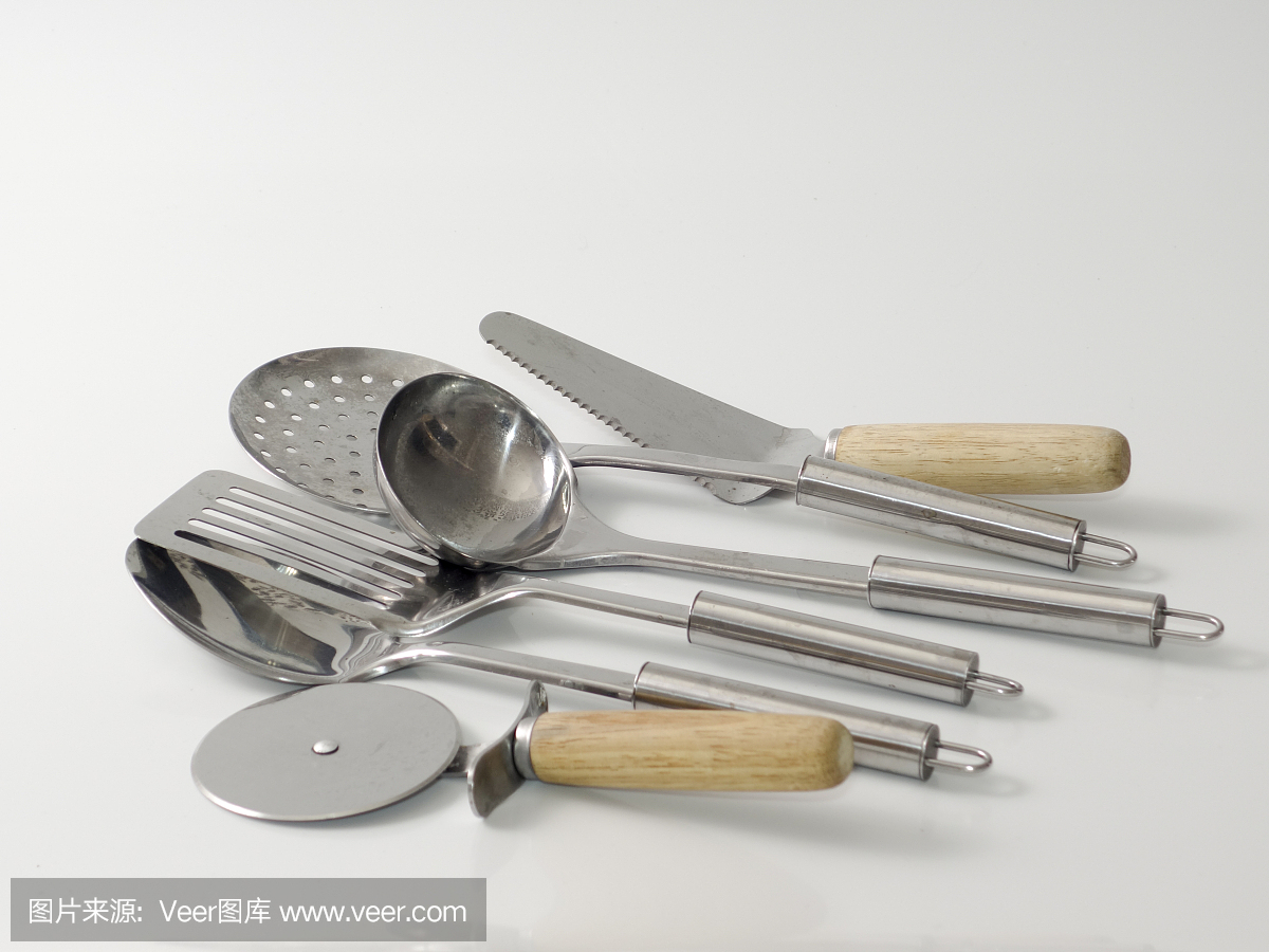 勺子、滤锅、厨房用具、抹刀